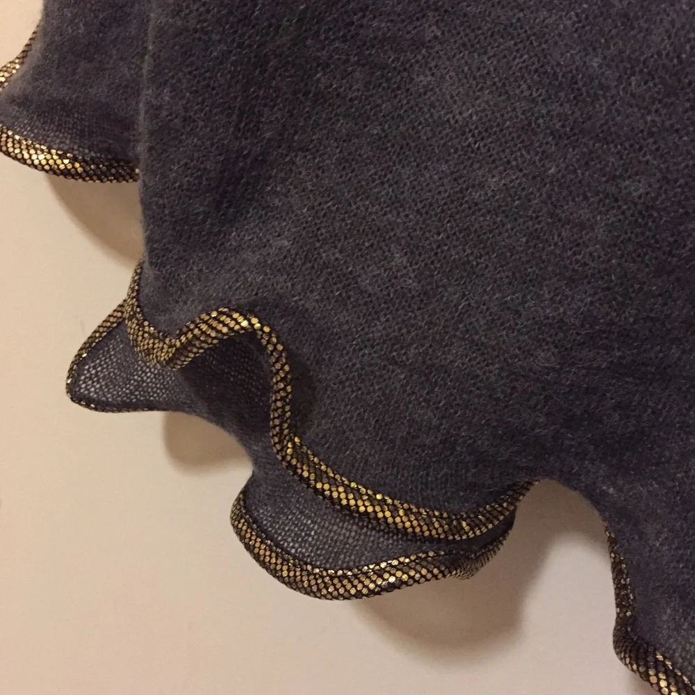 Knit Gray Scarf/ Wrap